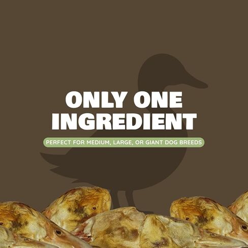 Benji & Louie Freeze Dried Duck Head - Whole Duck Head - Natural Healthy Dog Chews, Single Ingredient, 4.5 oz, 3 Count in Saudi Arabia