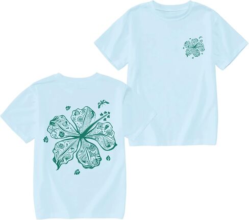 Tuislay Girls Cute Hibiscus Shirt Hawaiian Graphic Tees Aeshetic Flower Tshirts for Kids Summer Beach Vacation Clothes Trendy in Saudi Arabia