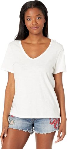Lucky Brand Women's Short Sleeve Classic V-Neck Cotton Tee in Kuwait