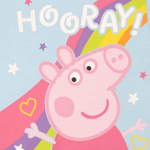 تي شيرت للفتيات من Peppa Pig، مجموعة مكونة من 3 قمصان للأطفال، ملابس صيفية للفتيات من Peppa وGeorge & Evie in Kuwait