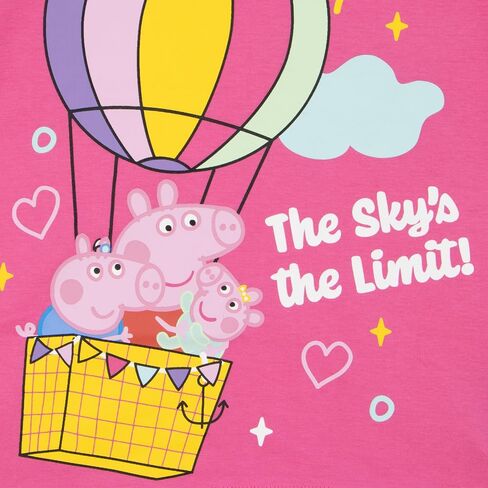 تي شيرت للفتيات من Peppa Pig، مجموعة مكونة من 3 قمصان للأطفال، ملابس صيفية للفتيات من Peppa وGeorge & Evie in Kuwait