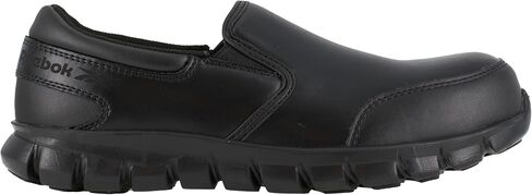 Reebok Work Mens Sublite Cushion Composite Toe ESD Slip On Work Safety Shoes Casual - Black in Kuwait