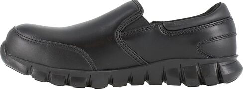 Reebok Work Mens Sublite Cushion Composite Toe ESD Slip On Work Safety Shoes Casual - Black in Kuwait