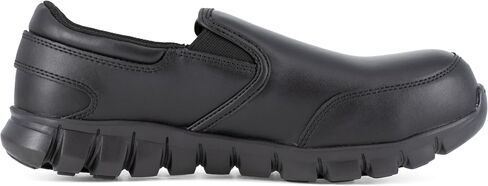 Reebok Work Mens Sublite Cushion Composite Toe ESD Slip On Work Safety Shoes Casual - Black in Kuwait