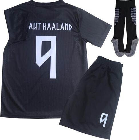Haaland #9 Kids Soccer Jersey Kit with Shorts/Socks Set Youth Sizes in Saudi Arabia
