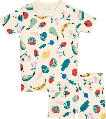 Hanna Andersson, Girls, HannaJams™ Print Short John Pajamas Set (Toddler/Little Kid/Big Kid), Veggies, 2 Years (Toddler) in Saudi Arabia