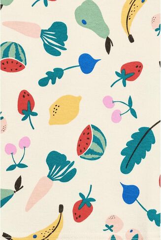 Hanna Andersson, Girls, HannaJams™ Print Short John Pajamas Set (Toddler/Little Kid/Big Kid), Veggies, 2 Years (Toddler) in Saudi Arabia
