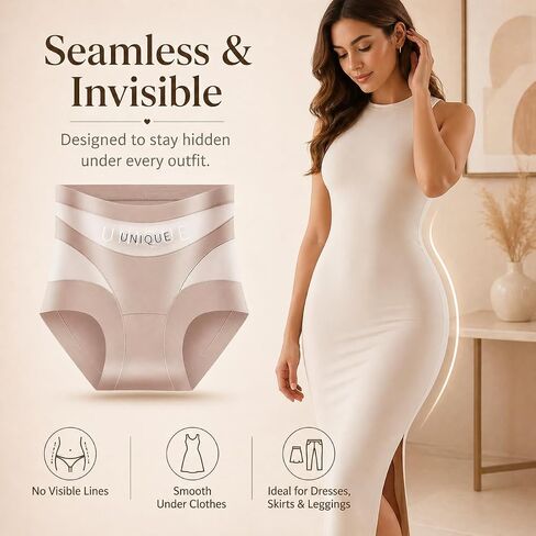 Unique Underwear - Unique Tummy Control Underwear for Women, High Waist Soft Stretch Seamless Body Shaper Briefs in Kuwait
