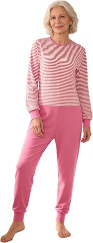 Women Dementia Clothing Anti-strip Nursing Jumpsuit Pajama with Zipper at Back and Leg for Alzheimer Elderly in Saudi Arabia