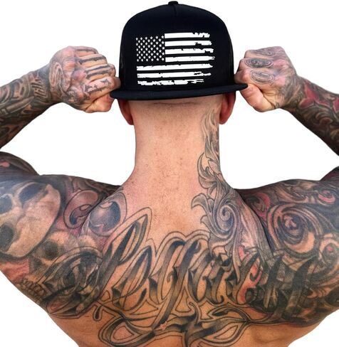 The Drive Clothing "USA Flag Hat for Men & Women | Funny Offensive Fitted Baseball Cap | Structured Streetwear Flat Bill Cap | Bold Statement Urban Casual Headwear in Saudi Arabia