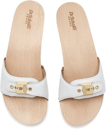 Dr. Scholl's, Womens, Original Pescura Slide Sandals, White, 7, Medium in Kuwait