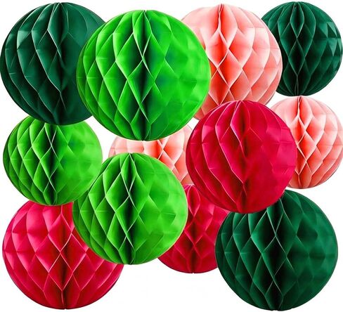 Blue Paper Honeycomb Flower Balls for Birthday Wedding Home Decor(12pcs 6 Inch & 10 Inch) in Kuwait