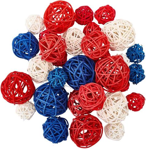 SUNNYCLUE 12 Style 32Pcs Rattan Wicker Balls Rattan Decorative Balls Round Black White Brown Centerpiece Table Decoration Ornaments Crafts for Home Decor Wedding Party DIY Crafts Bowl Vase Fillers in Kuwait