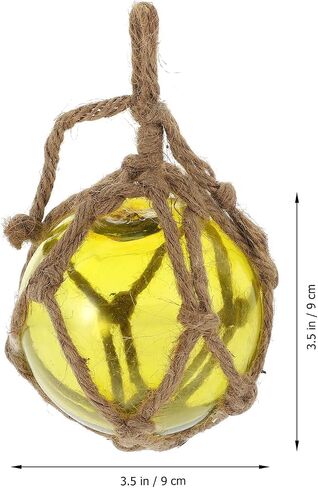 FOMIYES 1Pcs Glass Fishing Float Glass Fishing Buoy Ball Decor Nautical Coastal Float Ball Christmas Weddings Beach Ornaments (Random Color) in Kuwait