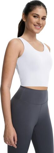 ECOPARTY Wirefree Padded Yoga Sports Bra for Women - Moisture Wicking Quick Dry Workout Crop Tank Camisole U-Back in Saudi Arabia