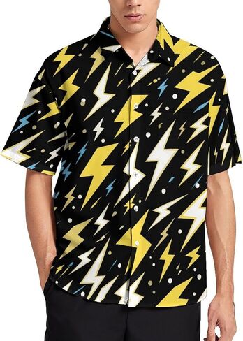Men's Casual Short Sleeve Shirt Button Down Camp Collar Shirt with Pocket, Wrinkle Free Summer Beach Vacation Top in Saudi Arabia