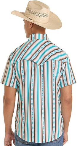 Rock & Roll Denim Men's White Aztec Tek Western Shirt in Saudi Arabia