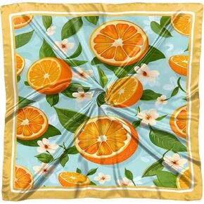 Scarf Silk Feeling Square Satin Headwear Wrap 27.5 Inches Bandana Aesthetic Trendy Cute Handbag Decoration Women Girls in Saudi Arabia