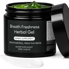 Anti-Bad Breath Herbal Gel Supplement, Internal Deodorant Supplement with Freshening Formula Green Tea, Lemon Balm, Parsley, Peppermint Oil Odor Control from The Inside 150g in Saudi Arabia