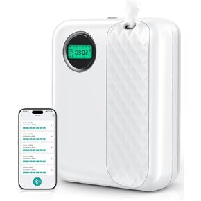 RoyAroma Waterless Essential Oil Diffuser for Home & Office, Smart Bluetooth App Control Scent Machine, 3000 Sq Ft Coverage, 400mL Cold Air Aromatherapy for Large Rooms - Pearl White in Kuwait