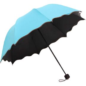 Travel Foldable compact Umbrellas Sun rain Umbrellas parasol with Met Water blomssom blooming material parasol in Saudi Arabia