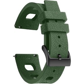 FKM Rubber Watch Strap 20mm, Quick Release Watch Band 22mm for Men Women, Waterproof Soft Premium Fluororubber Breathable Vented Leather Texture Replacement Wristband in Saudi Arabia