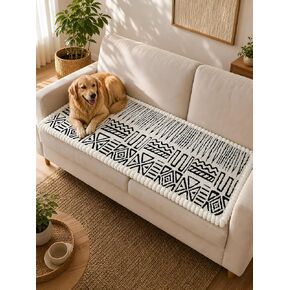 HANAHREUM Couch Covers for Sofa, Boho Aztec Western Dog Cover Washable, Non Slip Soft Thick Pet Couch Protector, Black White Pad for Loveseat & 2 Seater (Black White, 27.6"x70.9") in Saudi Arabia