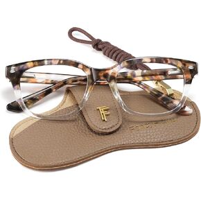 Square Reading Glasses for Women - Blue Light Blocking Readers - Amber Mist in Saudi Arabia