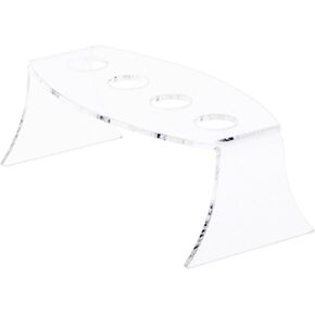 Plymor Clear Acrylic Wine Bottle Stopper Display Riser, 2.5" H x 6.5" W x 3" D in Saudi Arabia