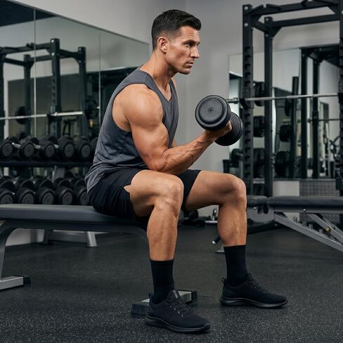 Mens Crew Athletic Socks for Men Lightweight 8 Pack Black Size 8-13 | Quick-Dry,Comfy,Ribbed Cuff,Sports,Casual,Active,Sports,Casual,Gym in Saudi Arabia