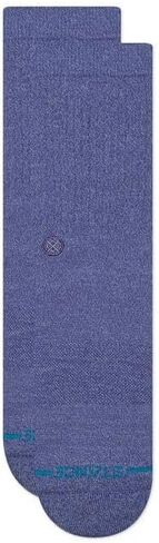 Stance Simpler Times Casual Crew Socks, 2-Pack, Heather Light Blue/Cream, Light Brown, Large (9-12), A556A25SIM in Kuwait