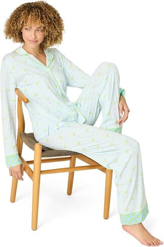 PJ Salvage Women's Playful Prints Long Sleeve and Pant Pj Set in Kuwait