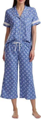 Karen Neuburger Women's Notch Collar Top & Capri Pajama Set in Kuwait