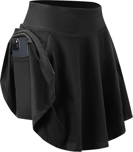 TAISIM Women's High Waist Workout Skort-No Chafe Athletic Skirt with Built-in Shorts&Pocket,Quick Dry for Running,Tennis,Gym in Saudi Arabia