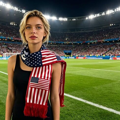 USA Soccer Scarf For 4th of July Accessories,Scarf For World Cup Independence Day Soccer for Men and Women in Kuwait