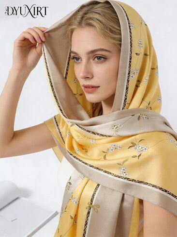 100% Mulberry Silk Oversized Women’s Sun-Shielding Shawl Formal Evening Neckwear Featherlight Airy in Saudi Arabia