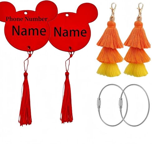 2 Set Personalized Stroller Name Tag, Family Stroller License Plate Sign for Theme Parks, Amusement Park Family Sign in Saudi Arabia