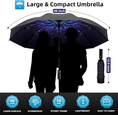 Windproof Automatic Inverted Umbrella – Compact Folding with Sun UV Protection, Portable Travel Umbrella for Car & Backpack in Saudi Arabia