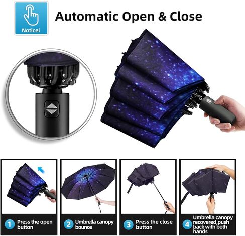 Windproof Automatic Inverted Umbrella – Compact Folding with Sun UV Protection, Portable Travel Umbrella for Car & Backpack in Saudi Arabia