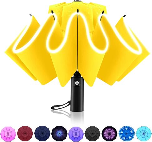 Windproof Automatic Inverted Umbrella – Compact Folding with Sun UV Protection, Portable Travel Umbrella for Car & Backpack in Saudi Arabia