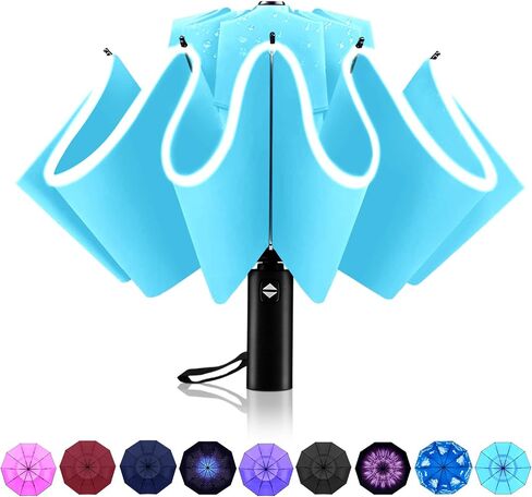 Windproof Automatic Inverted Umbrella – Compact Folding with Sun UV Protection, Portable Travel Umbrella for Car & Backpack in Saudi Arabia