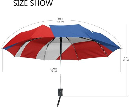 Ainans Puerto Rico Flag Umbrella Windproof Travel Umbrella Auto Open & Close Compact Umbrella for Rain in Saudi Arabia