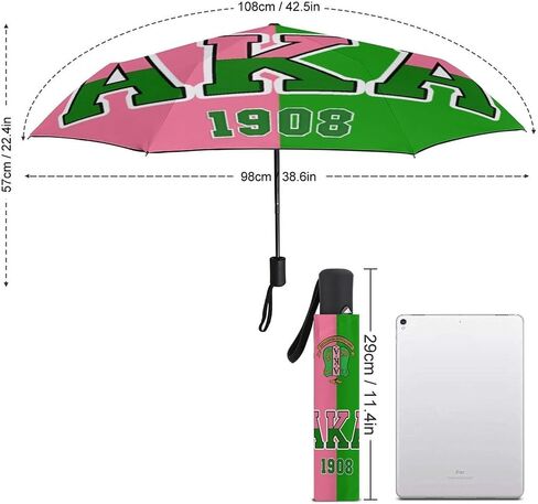AKA هدايا نادي نسائي لمظلة النساء، AKA Paraphernalia Sunshade، 1908 فكرة هدايا باللون الأخضر الوردي للنساء والأخوات البنات، 21 * 39 بوصة (ويُعرف أيضًا باسم الوردي + الأخضر) in Saudi Arabia