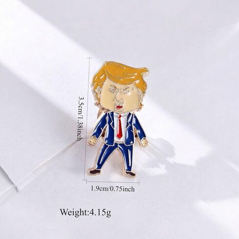 5 Pcs Happy Trump Lapel Pin，Trumps Pins For Backpack、Hat、Bags、Jacket & Coat，Cute Happy Face in Kuwait