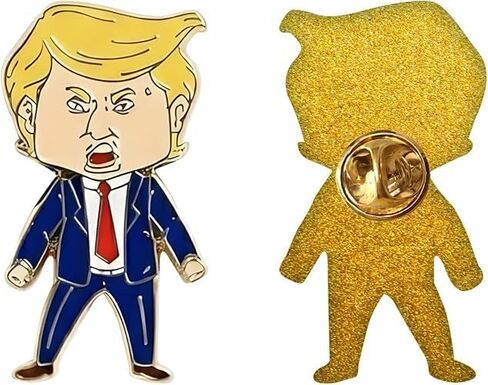 5 Pcs Happy Trump Lapel Pin，Trumps Pins For Backpack、Hat、Bags、Jacket & Coat，Cute Happy Face in Kuwait