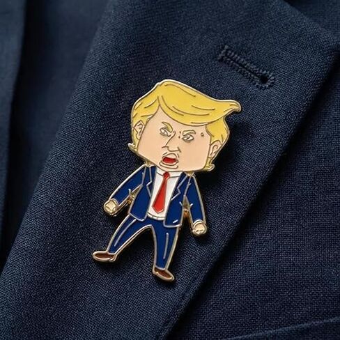5 Pcs Happy Trump Lapel Pin，Trumps Pins For Backpack、Hat、Bags、Jacket & Coat，Cute Happy Face in Kuwait
