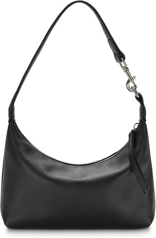Genuine Leather Shoulder Purses for Women, Small Retro Underarm Clutch, Mini Crossbody Bags for Daily Use & Travel (Black) in Saudi Arabia