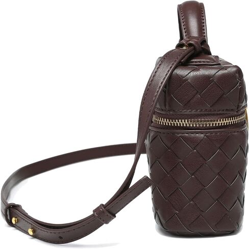 Mini Woven Crossbody Purse Square Box Bags Top-Handle Tote Handbag Shoulder Bag Cute Satchels Trendy (Chalk White-A) in Saudi Arabia