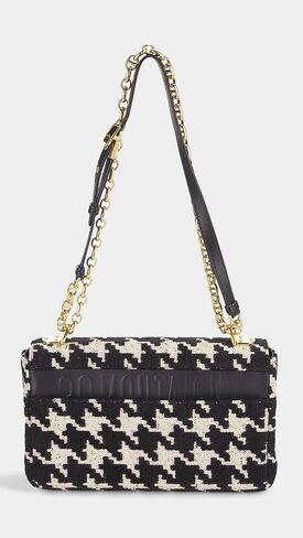 WHAT GOES AROUND COMES AROUND Women's Pre-Loved Dior Black Houndstooth Caro Medium Bag in Saudi Arabia