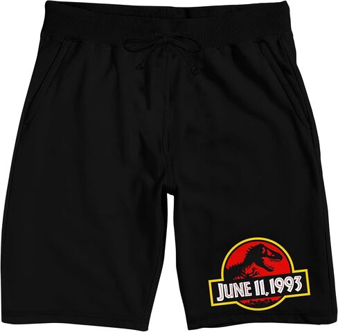 Bioworld Jurassic Park June 11, 1995 Men's Black Sleep Pajama Shorts in Kuwait